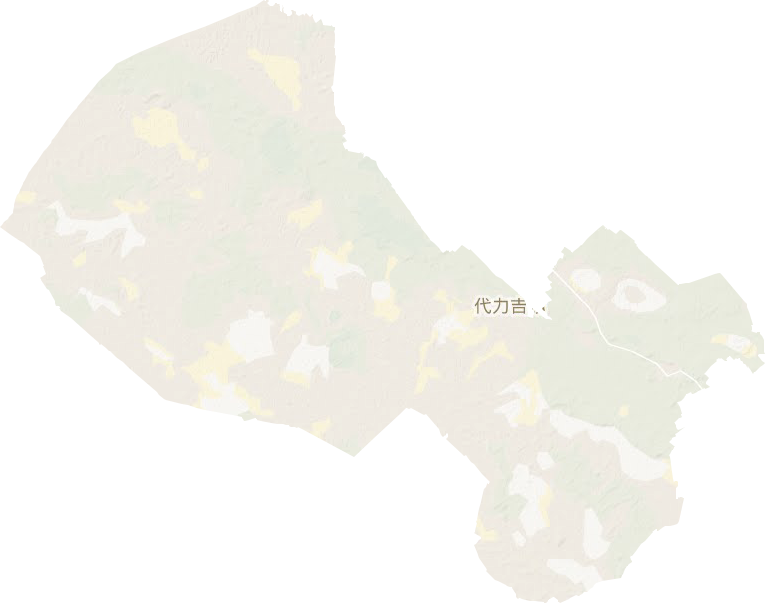 代力吉镇地形地图