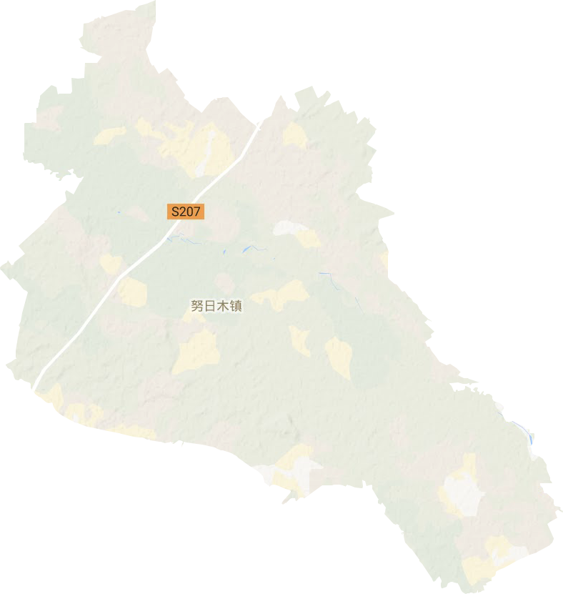 努日木镇地形地图