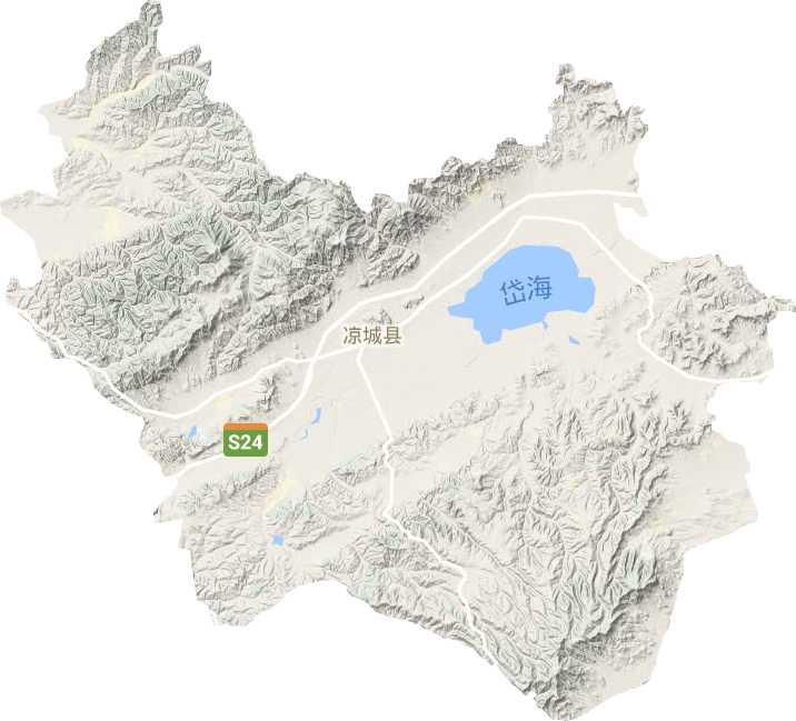 凉城县地形地图
