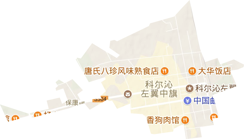 保康街道地形地图