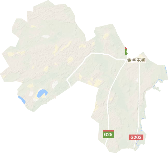金宝屯镇地形地图