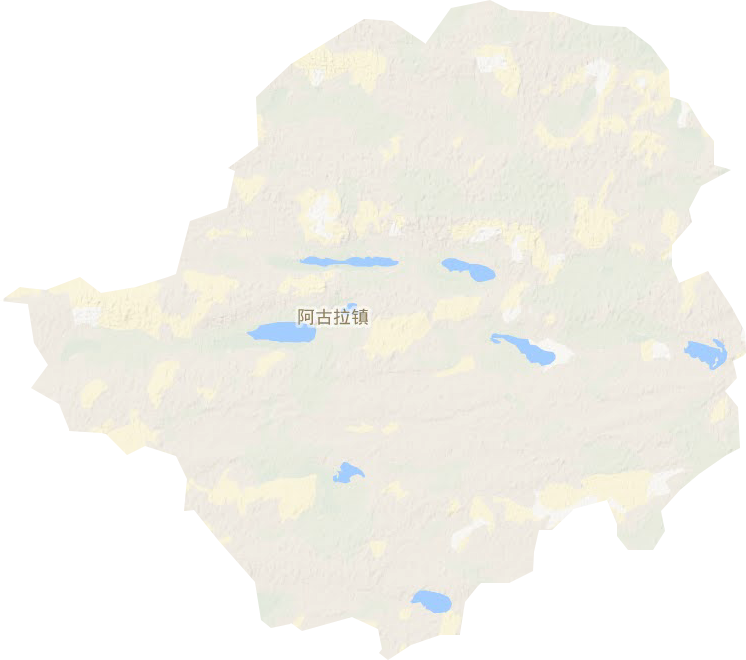 阿古拉镇地形地图