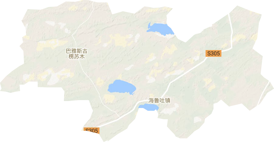 海鲁吐镇地形地图