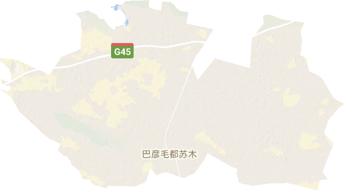 巴彦毛都苏木地形地图