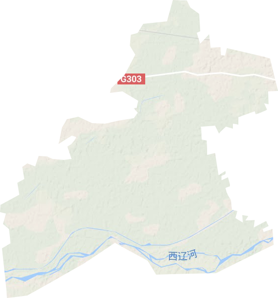 大榆树镇地形地图