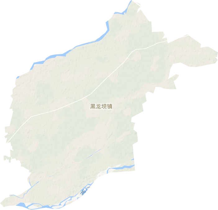 黑龙坝镇地形地图