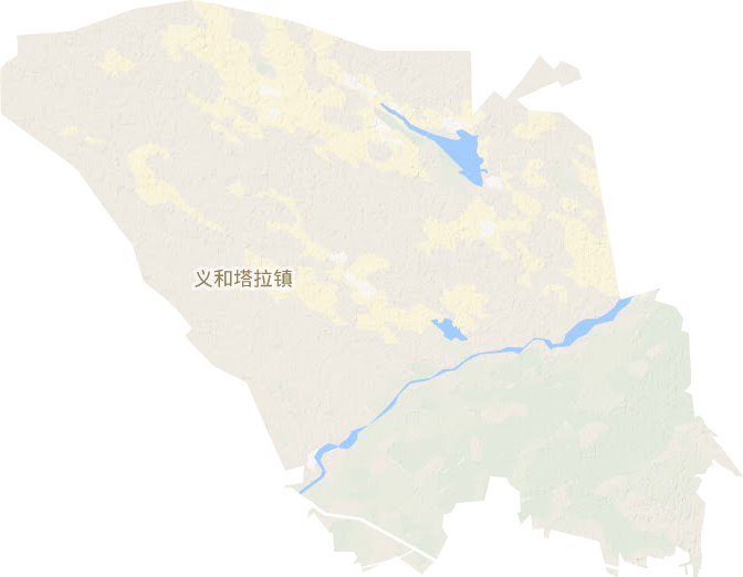 义和塔拉镇地形地图