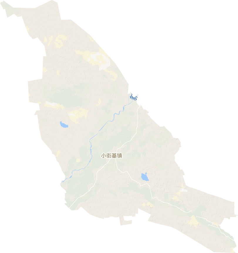 小街基镇地形地图