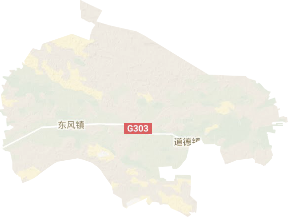 东风镇地形地图