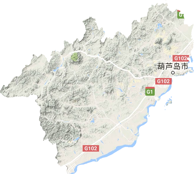 葫芦岛市地形地图