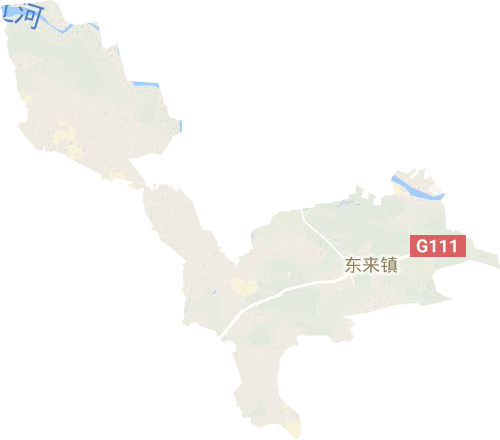东来镇地形地图