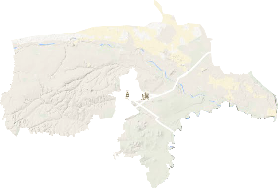 库伦镇地形地图