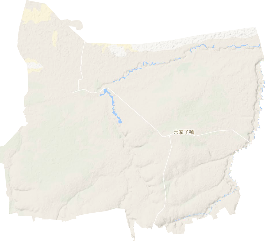 六家子镇地形地图