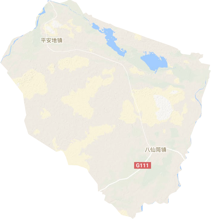八仙筒镇地形地图
