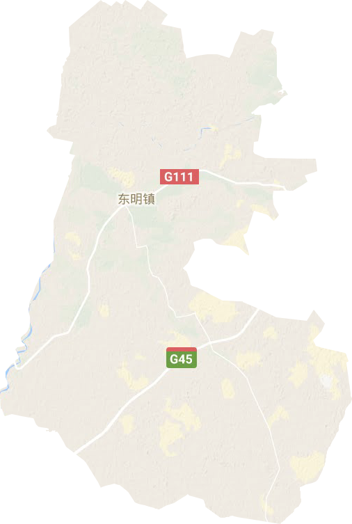 东明镇地形地图