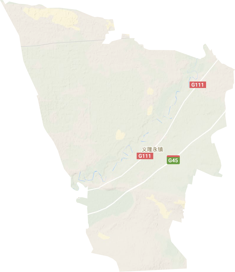 义隆永镇地形地图