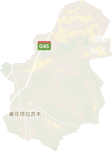 黄花塔拉苏木地形地图