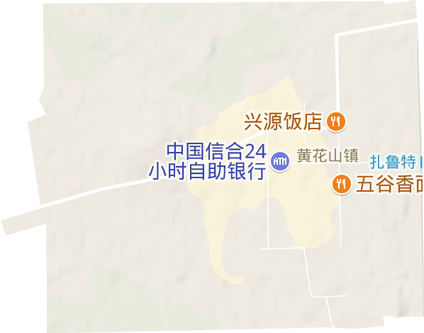 黄花山镇地形地图