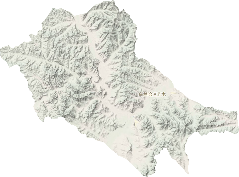 乌兰哈达苏木地形地图