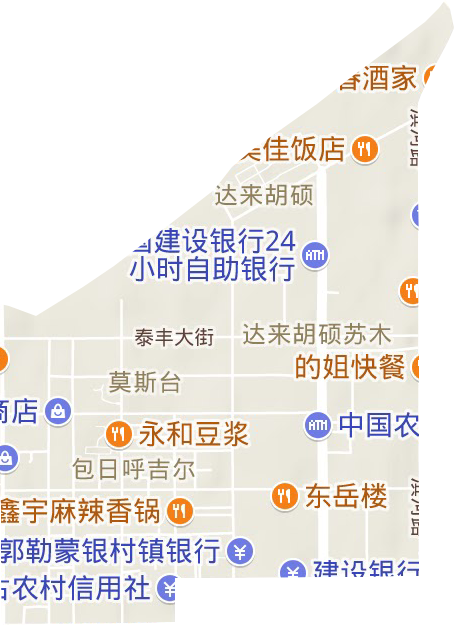 莫斯台街道地形地图