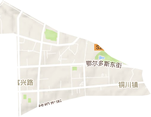富兴街道地形地图