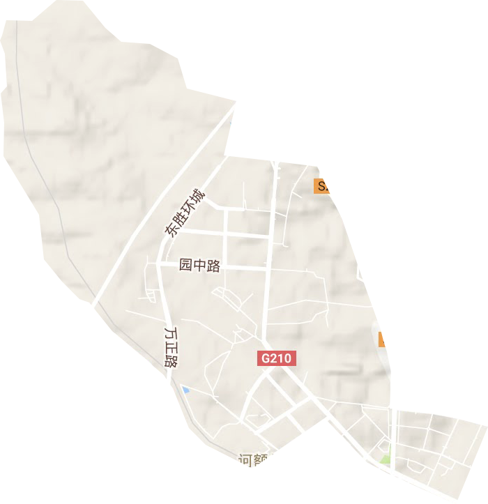 诃额伦街道地形地图