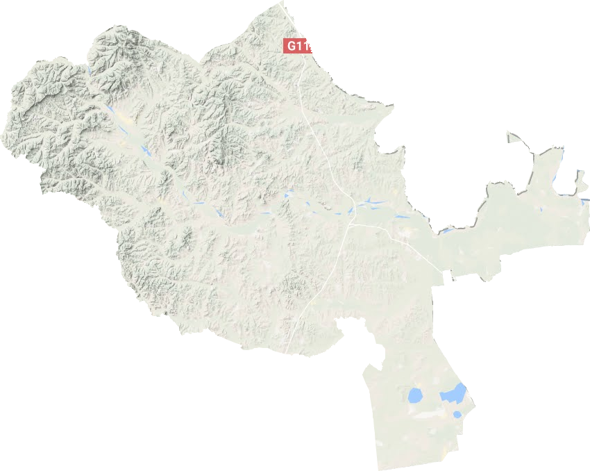 扎赉特旗地形地图