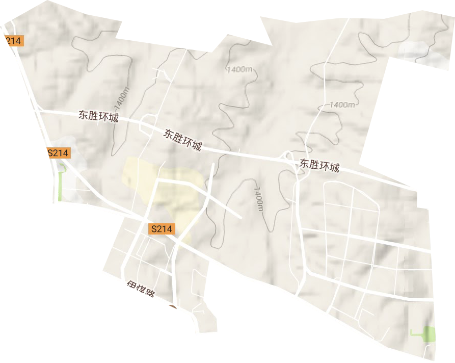 民族街道地形地图