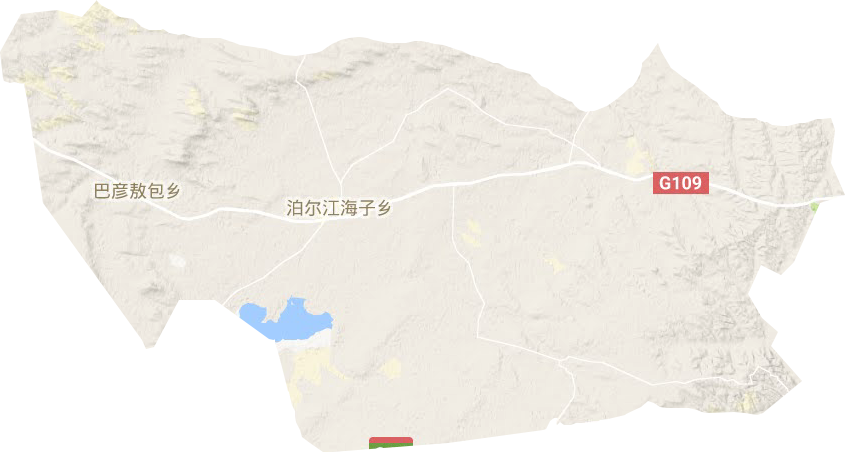 泊尔江海子镇地形地图