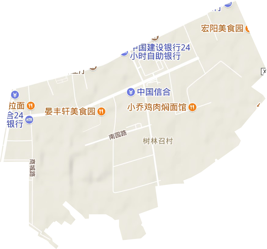 锡尼街道地形地图