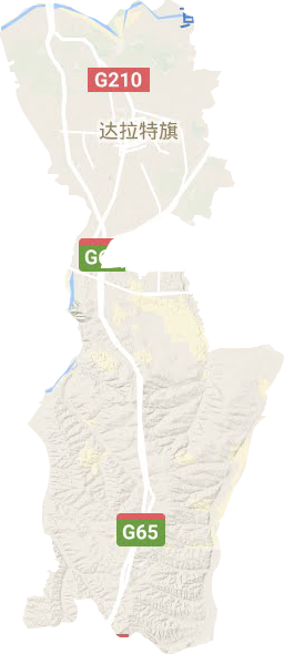 树林召镇地形地图