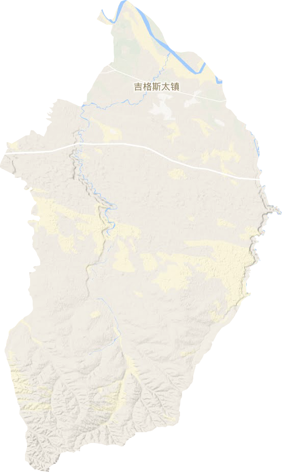 吉格斯太镇地形地图