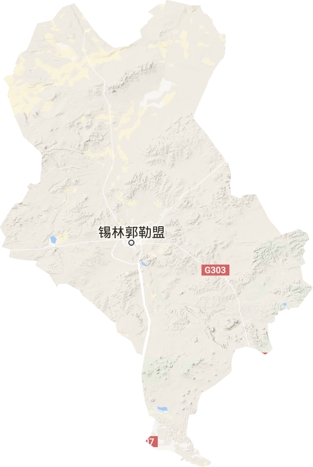 锡林浩特市地形地图