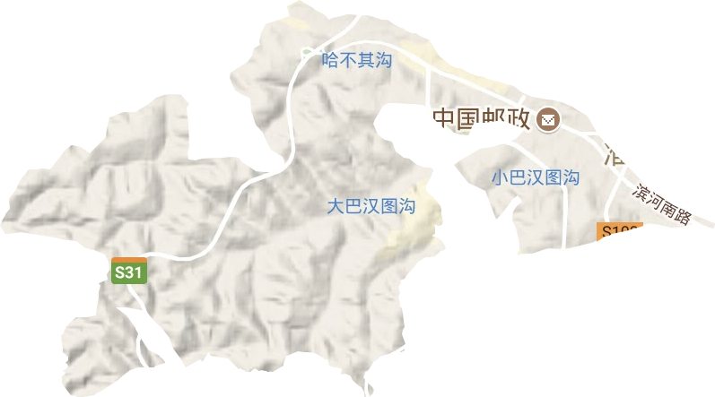迎泽街道地形地图