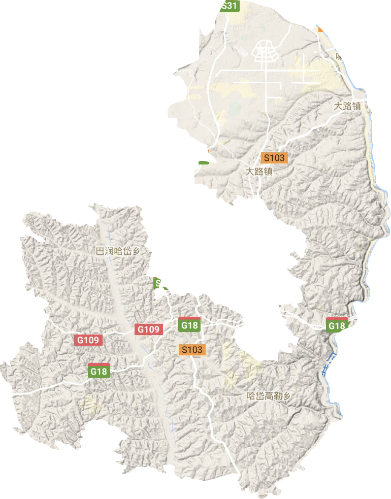 薛家湾镇地形地图