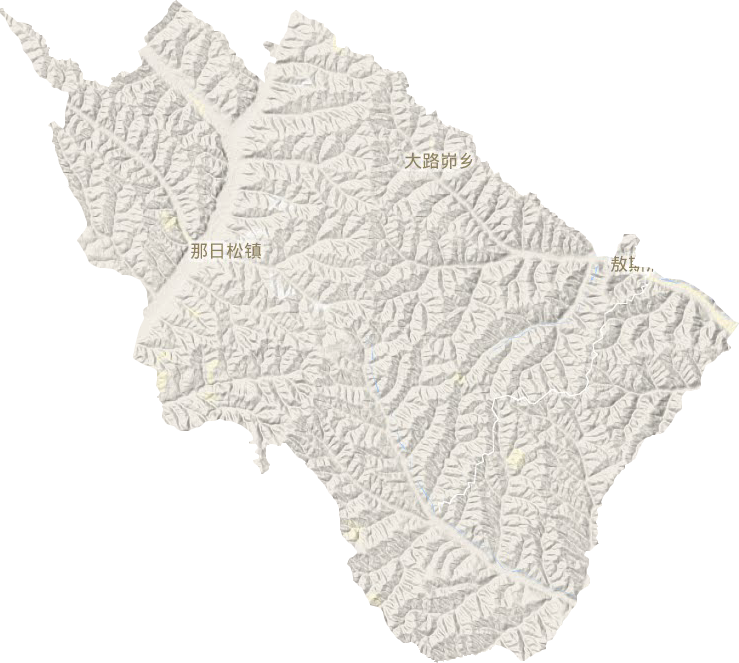 纳日松镇地形地图