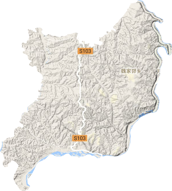 龙口镇地形地图