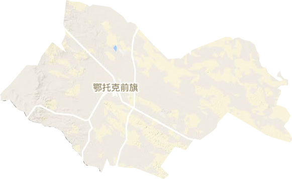 敖勒召其镇地形地图