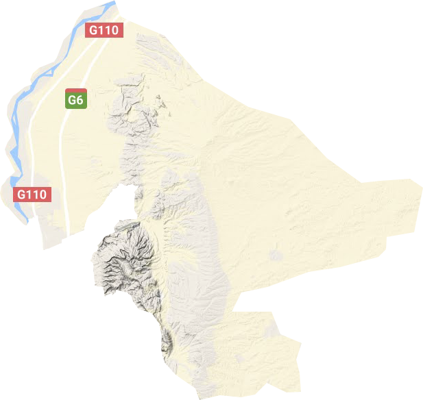 蒙西镇地形地图