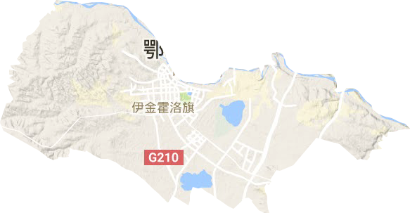 阿勒腾席热镇地形地图