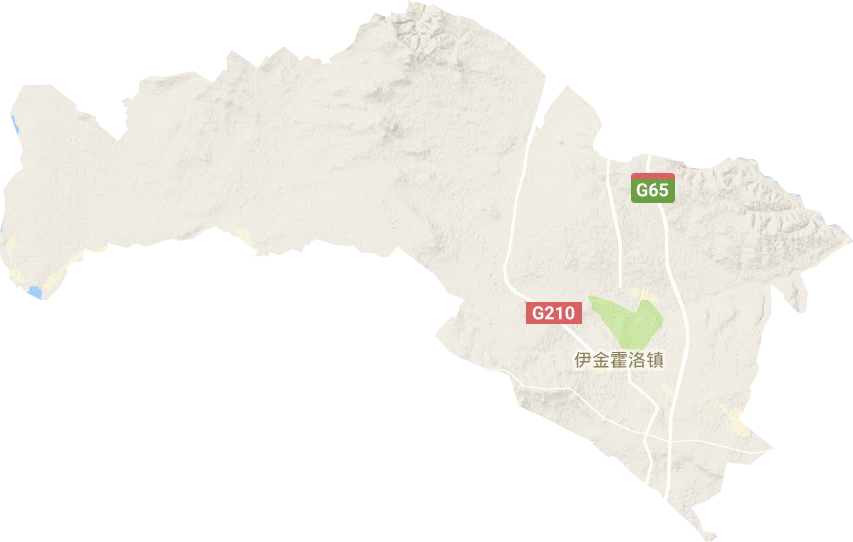 伊金霍洛镇地形地图