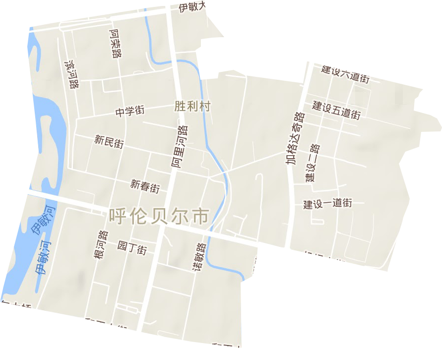 胜利街道地形地图