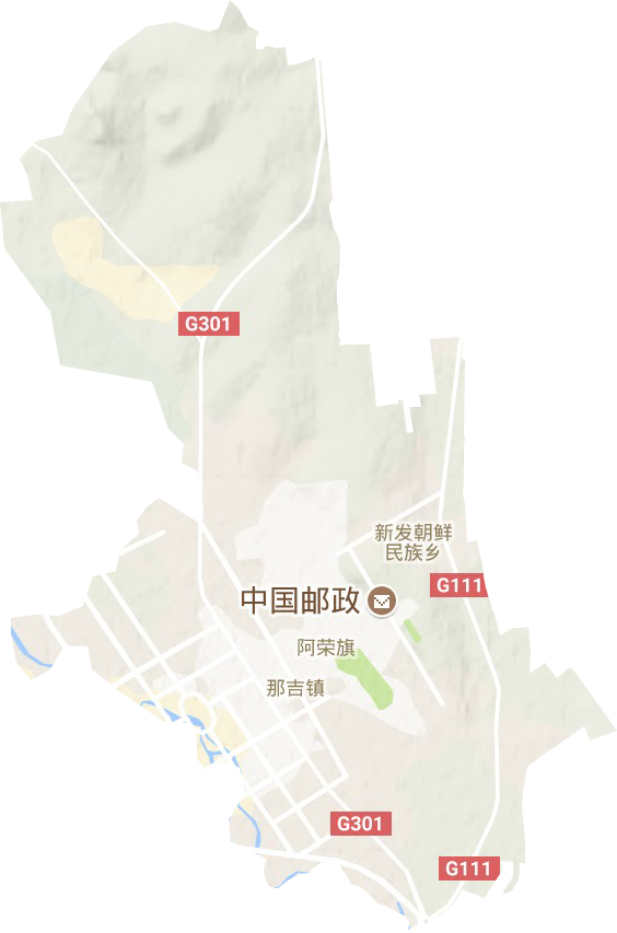那吉镇地形地图