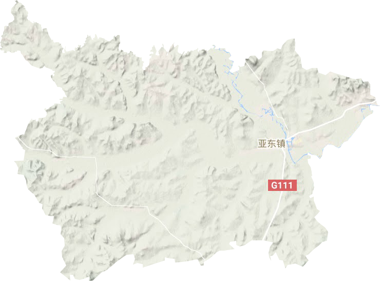 亚东镇地形地图