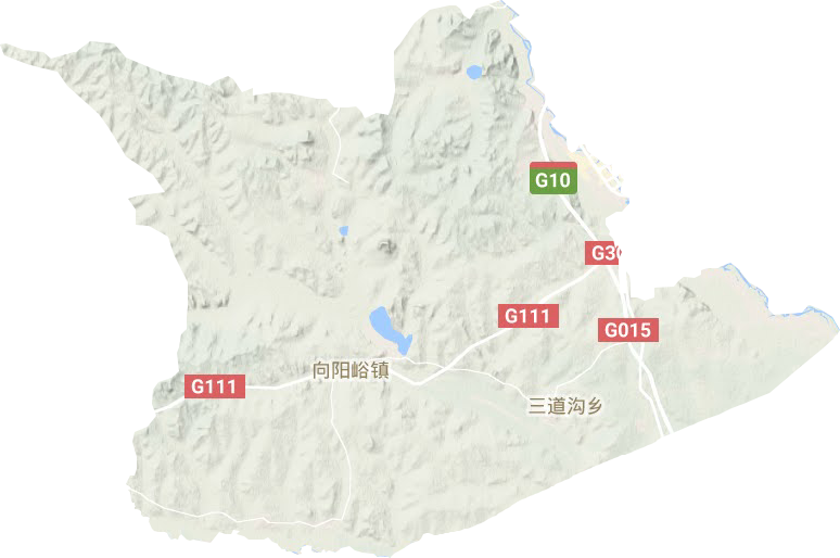 向阳峪镇地形地图
