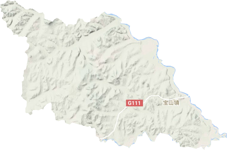 宝山镇地形地图