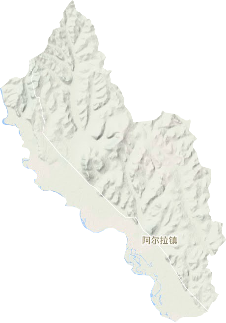 阿尔拉镇地形地图
