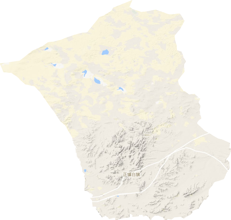 正镶白旗地形地图