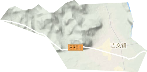 吉文镇地形地图