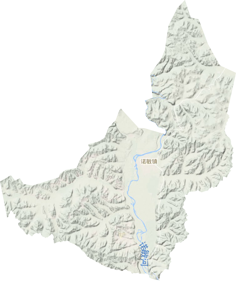 诺敏镇地形地图